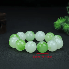 Men's Bohemian Green & White Jade Bracelet for Calm, Balance, and Energetic Harmony