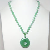 Bohemian Leaf Pendant Necklace Green Energy Balance Harmony