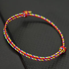 4 Colors Lucky Rope Bracelet: Adjustable Friendship Bracelet for Men with Colorful Energy