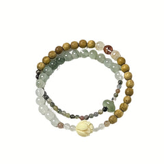 Elegant Chinese Style Lotus Bracelet for Serenity, Luck & Spiritual Beauty