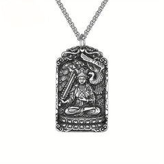 Stainless Steel Eight Guardian God Buddha Pendant - Spiritual Protection & Festival Worship