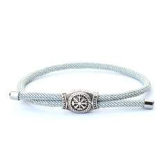 Handmade Nylon Rope Bracelet - Adjustable Viking Bangle with Nordic Runes for Strength & Protection