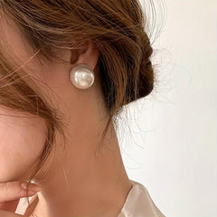 Vintage Pearl Stud Earrings - Timeless Elegance & Durability