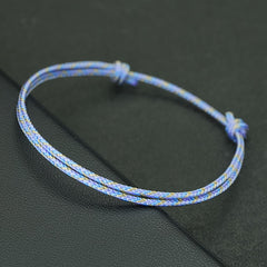 4 Colors Lucky Rope Bracelet: Adjustable Friendship Bracelet for Men with Colorful Energy