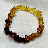 Natural Amber Gradient Bracelet for Sacral Chakra, Creative Energy, and Bohemian Style