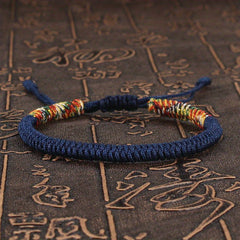 Handmade Tibetan Knot Rope Bracelet - Unisex Fashion for Spiritual Protection & Energy Balance