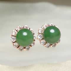 Boho Natural Stone Earrings - Copper Alloy Hoops for Men & Women - Spiritual Energy & Harmony