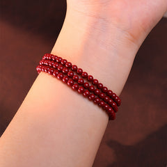 Cinnabar Bracelet Gift Box Set - Multi-Loop Design for Energy & Protection