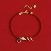 Elegant Red Snake Bracelet - Chic Daily Wear with Energy Balance