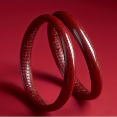 Women's Natural Cinnabar Bracelet - Heart Sutra Energy for Protection & Prosperity