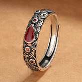Vintage Fortune & Peace Gourd Ring - Ethnic Style for Harmony & Prosperity