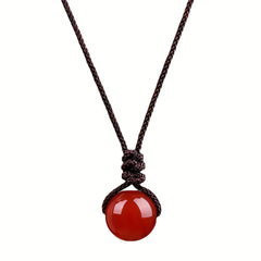 Bohemian Red Coral Pendant Necklace - Minimalist Elegant Unisex Jewelry for Daily Wear & Parties