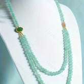 Natural Stone Long Necklace for Holidays - Coordinating Unisex Design for Anniversary Gifts & Spiritual Harmony