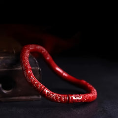Handcrafted Red Natural Stone Bracelet for Daily Wear - Wealth Attracting & Evil Spirit Warding