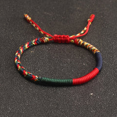 Colorful Handmade Braided Nylon Rope Bracelet - Fashion-Forward Friendship Wristband for Mindful Connections