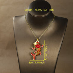 National Style Good Luck Koi Fish Necklace - Prosperity Energy for Success & Transformation