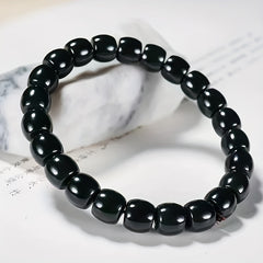 1pc Natural Agarwood Beads Bracelet - Spiritual Energy for Mindfulness & Healing