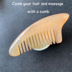 Natural Sheep Horn Comb - Energy Harmony & Wellness Enhancement