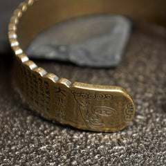 Vintage Pure Copper Bracelet - Antique Chinese Jewelry for Wealth & Protection