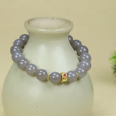 Gray Agate Beaded Bracelet for Calm, Grounding, and Emotional Balance