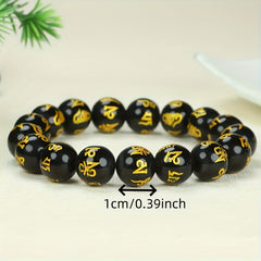 Men's Black Onyx Bracelet for Strength, Protection, and Harmonious Energy