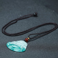 Men's Fashion Quartz Rock Smiling Character Pendant - Joyful Energy & Grounding Stone