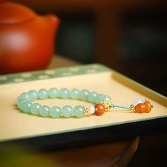 Men's Natural Stone Bracelet for Lunar New Year Luck, Prosperity & Harmony