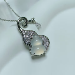 Modern Gourd Pendant Talisman - Health Wealth Longevity Feng Shui Protection Unisex Jewelry