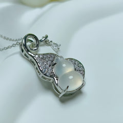 Modern Gourd Pendant Talisman - Health Wealth Longevity Feng Shui Protection Unisex Jewelry