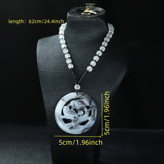 Natural Agate Magpie & Plum Blossom Pendant for Joy, Good Fortune, and Resilience