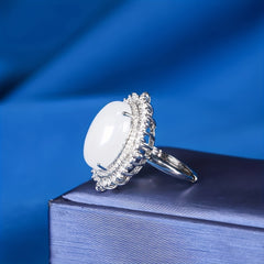 Natural Green Chalcedony Ring for Abundance and Emotional Balance