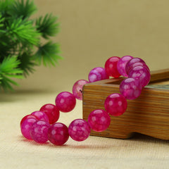 Natural Purple Pink Agate Bracelet for Emotional Balance Spiritual Growth Women