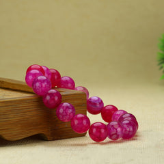 Natural Purple Pink Agate Bracelet for Emotional Balance Spiritual Growth Women