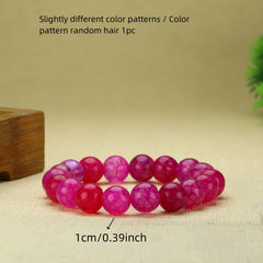 Natural Purple Pink Agate Bracelet for Emotional Balance Spiritual Growth Women