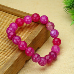 Natural Purple Pink Agate Bracelet for Emotional Balance Spiritual Growth Women