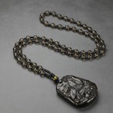 Natural Stone Ice Transparent Mountain Waterfall Pendant for Men Relaxed Style No Plating No Setting