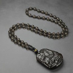 Natural Stone Ice Transparent Mountain Waterfall Pendant for Men Relaxed Style No Plating No Setting