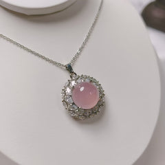 New Pigeon Egg Inlaid Pendant - Harmony and Spiritual Protection Talisman