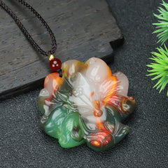 Obsidian Fox Pendant Necklace for Insight and Perceptive Awareness