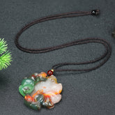 Obsidian Fox Pendant Necklace for Insight and Perceptive Awareness