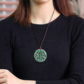 Stone Hollow Zodiac Dragon Sign Pendant – Traditional Symbol for Harmony & Prosperity