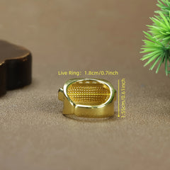 Vintage Style Green Agate Men's Ring for Grounding, Prosperity, and Adaptable Energy