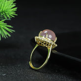Vintage-Inspired Violet Agate Ring for Men - Elegant Fashion Accessory with Grounding & Confidence Energy