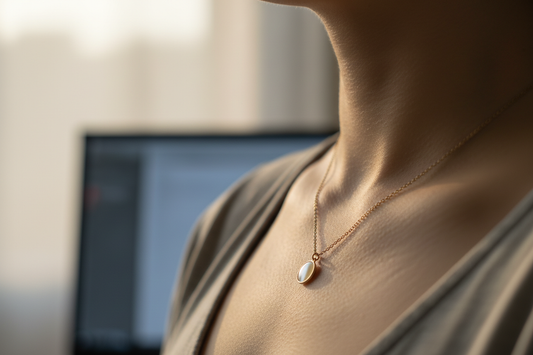 The Collarbone Pause: A Practice of Noticing Where Your Necklace Rests When You Breathe