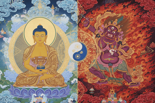 The Duality of Existence: An Exploration of Benevolent and Wrathful Deities in Spiritual Iconography