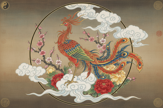 The Fenghuang Phoenix — Symbol of Auspicious Cycles, Dignified Rebirth, and the Architecture of Harmony