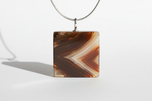 The Geometry of Harmony: How Square Agate Pendants Bridge Ancient Earth Wisdom and Modern Minimalist Design