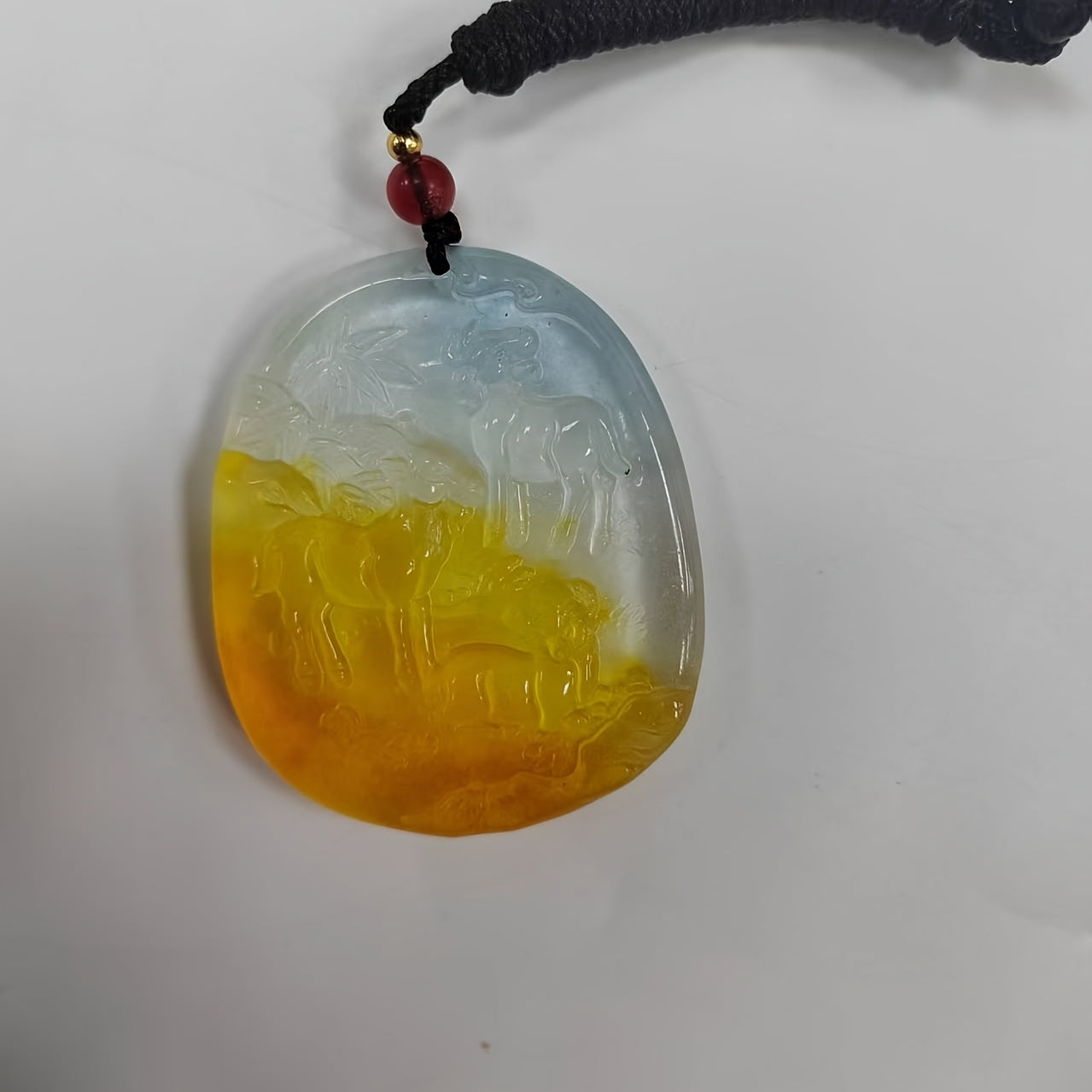 Boho Dragon Mosaic Pendant for Strength and Good Fortune