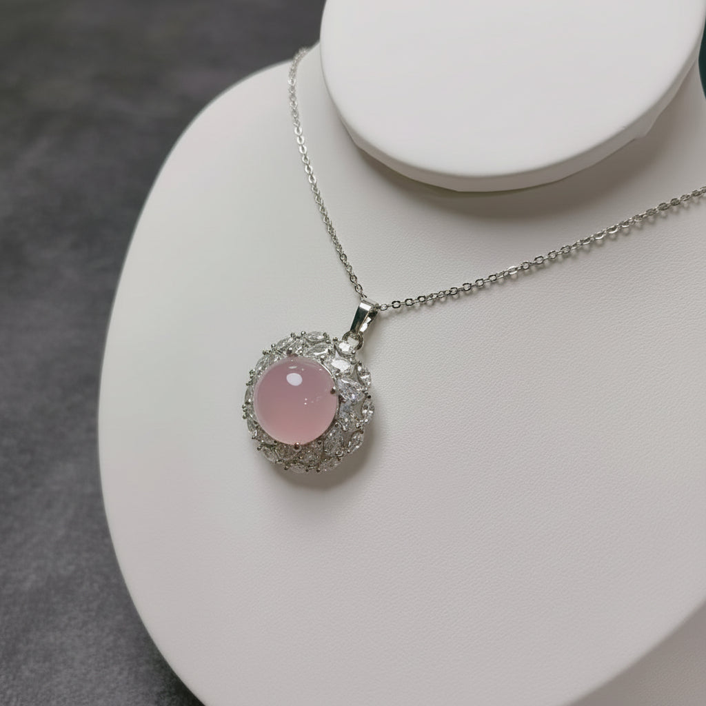 New Pigeon Egg Inlaid Pendant - Harmony and Spiritual Protection Talisman