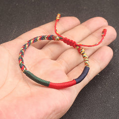 Colorful Handmade Braided Nylon Rope Bracelet - Fashion-Forward Friendship Wristband for Mindful Connections